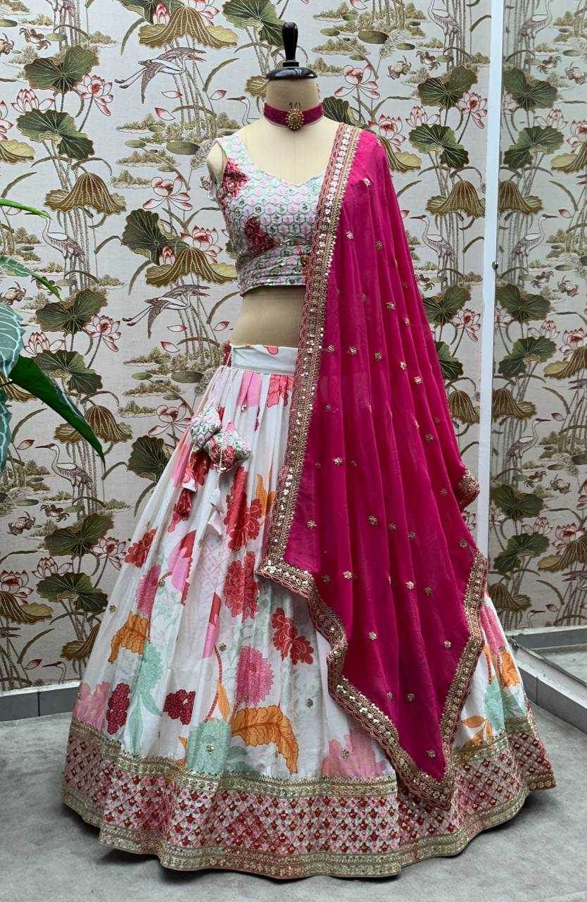Chinon Embroidered Sequins Lehenga - MYLUXURY LANE ENTERPRISE